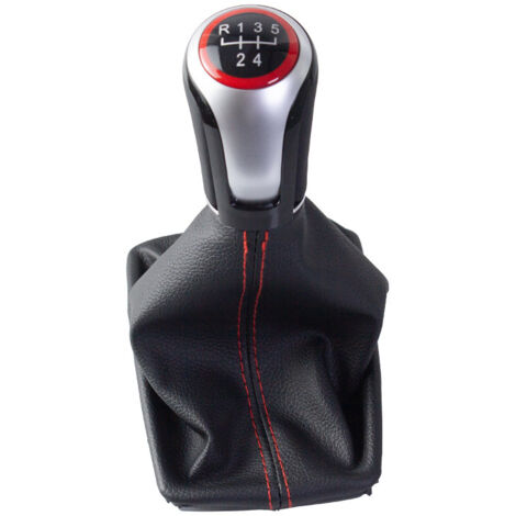 Cache anti-poussière pour pommeau de levier de vitesses manuel Audi A4, version améliorée, rouge, boîte 5 vitesses (R13524), une pièce. Cache anti-poussière rouge pour Audi A4, boîte 5 vitesses, référ (1/4)