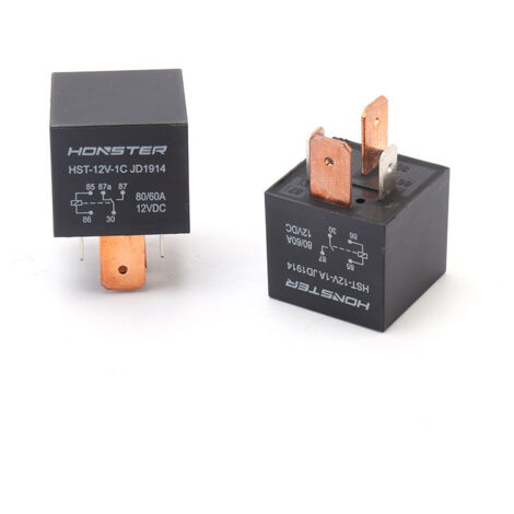 Relais pour véhicules à énergies nouvelles 80 A, relais 12 V à 4/5 broches avec convertisseur CC normalement ouvert, 80 A-12 V 5 broches, relais à énergies nouvelles avec convertisseur CC normalement (1/4)