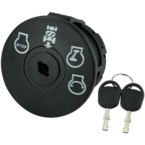 Compatible avec les commutateurs à clé d'allumage des tondeuses et tracteurs HUSQVARNA 532163968 et 532175566. Universel pour les commutateurs à clé d'allumage des tondeuses et tracteurs HUSQVARNA 532