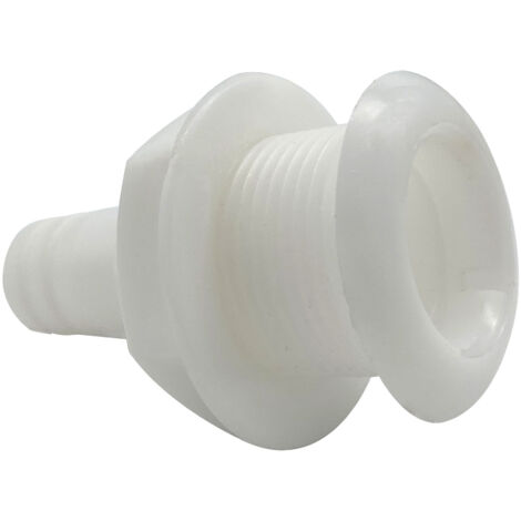 Raccord de sortie de vidange semi-fileté en nylon blanc 3/4 pouce, ISURE matériel marin et yacht, nylon 3/4 pouce, raccord de sortie de vidange semi-fileté en nylon blanc. (1/3)