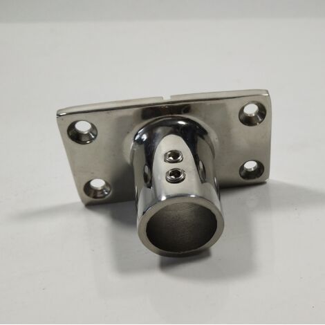 Accessoires pour yachts, base tubulaire carrée en acier inoxydable, 90°, 22 mm accessoires nautiques publics, quincaillerie marine, base tubulaire verticale à 90 degrés, fond carré en acier inoxydabl (1/3)