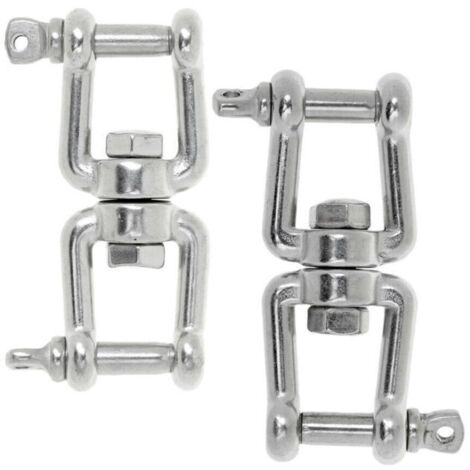 Anneau de pivot de fourche en acier inoxydable, pivot universel 16 mm, tête de fourche double 16 mm, anneau de connexion pivotant en acier inoxydable. (1/3)