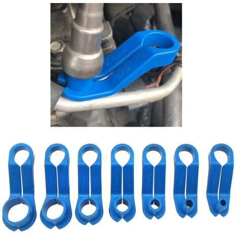 Raccord rapide pour conduite de carburant automobile, outil spécial pour le démontage de voitures, extracteur de conduite de carburant, clip de conduite de carburant multi-usage, bleu. (1/5)
