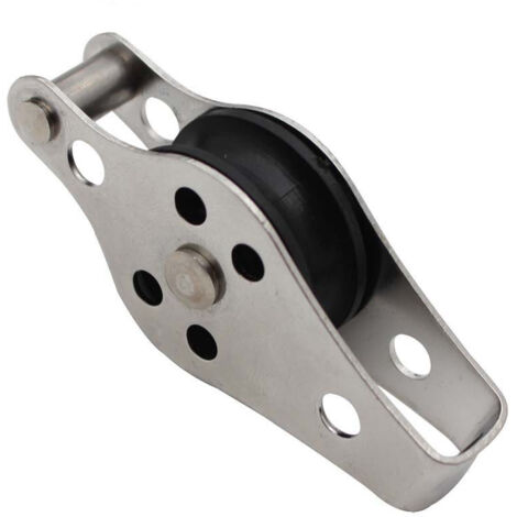 Poulies en nylon et acier inoxydable de 25 mm, poulies pour la voile et la navigation, accessoires d'accastillage pour bateaux et yachts, résistantes à la corrosion, poulies suspendues silencieuses (1/3)