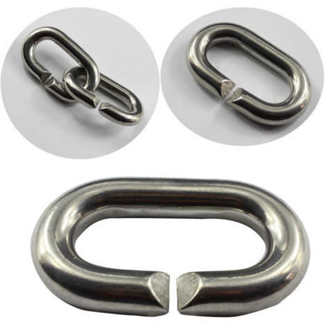 • Anneau en C/connecteur de chaîne/anneau ovale ouvert en acier inoxydable 304 - Accessoires de quincaillerie marine 1220maillon de chaîne à connexion rapide en acier inoxydable de type ouvert, en for (1/3)