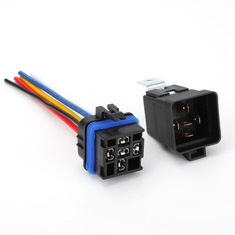 Relais automobile étanche 12 V/24 V 40 A 80 A / 4 broches 5 normalement ouvert / normalement fermé 80 A / 12 V - 4 broches [Relais simple] 80 A 80 A 12 V 4 broches étanche (1/4)
