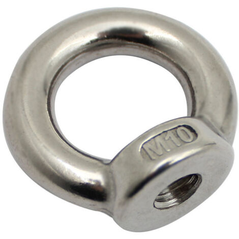 Écrous à œil ronds en acier inoxydable 304/316, accessoires de quincaillerie marine 304-M1616, écrous de suspension ronds soudés monoblocs. (1/3)