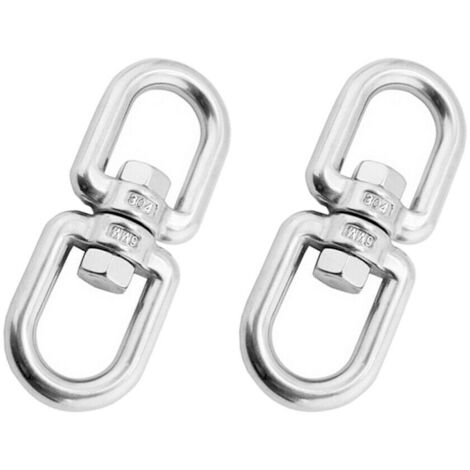 Anneau pivotant en forme de huit en acier inoxydable, joint universel, accessoires de quincaillerie marine 304-16 mm, anneau pivotant universel anti-emmêlement en forme de huit en acier inoxydable 304 (1/3)