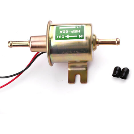 Pompe à carburant électronique 12-24 V HEP-02A, pompe diesel électronique, version or 12 V, pompe à carburant électronique HEP-02A, pompe diesel, pompe externe pour modification automobile