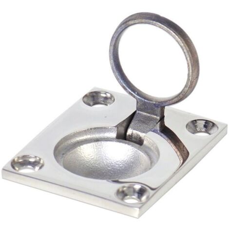 Anneau de traction en acier inoxydable 38Boucle de plancher à poignée carrée de 44 mm, quincaillerie marine, accessoires de yacht 38Anneau de levage de pont encastré en acier inoxydable carré de 44 mm (1/3)