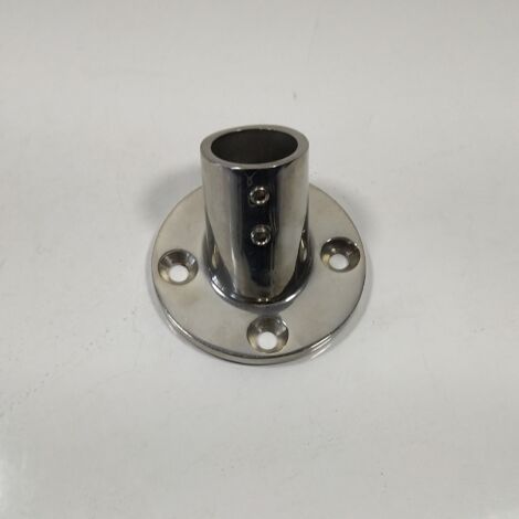 Embase tubulaire ronde en acier inoxydable 316, 30°, 22 mm, accessoires d'accastillage pour la marine et le yachting, support tubulaire rond incliné à 30°, 22 mm, en acier inoxydable 316. (1/3)