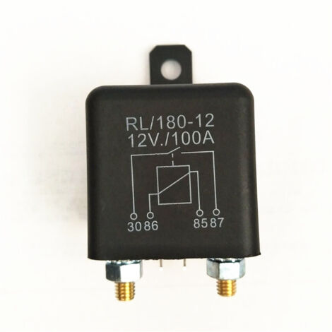 Relais de démarrage haute puissance 12 V 100 A, interrupteur d'alimentation principal haute puissance normalement ouvert 24 V 100 A, interrupteur de sectionnement. (1/4)