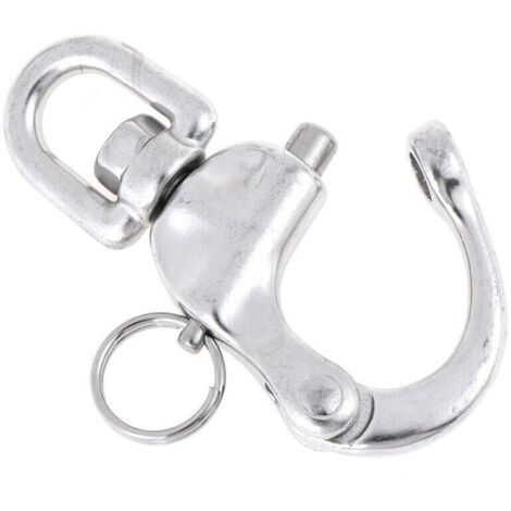 Manille à dégagement rapide en acier inoxydable 316, manille rotative à anneau, accessoires d'accastillage pour la marine et le yachting, 128 mm, manille à anneau extra large, manille rotative à dégag