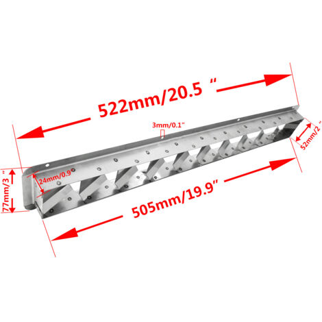 Panneau de ventilation rectangulaire en acier inoxydable à 10 travées avec persiennes, dissipation de chaleur et trous de ventilation, accessoires de quincaillerie marine et nautique. (1/3)