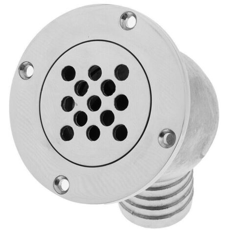Sortie coudée en acier inoxydable 316 avec flotteur pour siphon de sol anti-refoulement - Accessoires de quincaillerie pour yachts et bateaux (1/3)