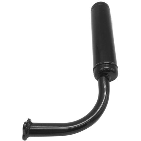 Un silencieux d'échappement modifié en métal noir pour vélo/moto, d'environ 35 cm de long (OP). (1/5)