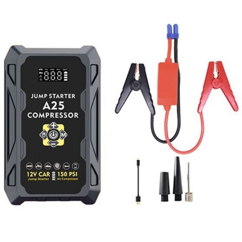 1 jeu de couleurs : voir photo. Matériaux : PC + ABS. Démarreur de secours pour voiture avec pompe à air, 26 640 mWh. (1/5)