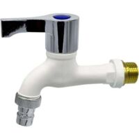 Mitigeur Lavabo Salle de Bain Haute Pression 2.0 MPa Blanc Ortviai