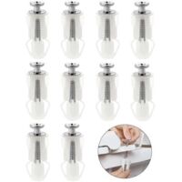 10 Piece Toilet Seat Hinges Kit - Stainless Steel Toilet Seat Fixing Screws - Expansion Screws for Toilet Lid for Toilet Seat Replacement Kits (White)