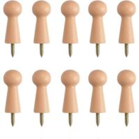 10 x Wooden Towel Hooks for Bath Towels Door Stair Edges Closets,10 x Wooden Towel Hooks for Bath Towels Door Stair Edges Closets