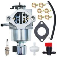 Carburateur 594593 594605 pour tondeuse à gazon 796109 792768 594591 17, XU,5 HP avec joint, Bougie d'allumage et kit de tuyau d'huile - KZQ