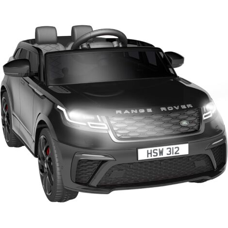 Voiture Électrique Enfants sous Licence Land Rover, 12V Véhicule Électrique Enfant avec Télécommande, Musique, MP3, 3 Vitesses, Phare LED, Klaxon, pour Enfants 3+ ans Noir