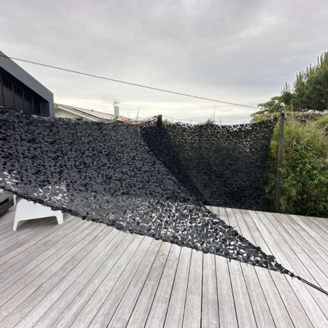 Filet de camouflage triangulaire noir 3x3x3m (1/5)