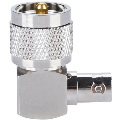 1 Stück UHF PL259 Stecker auf BNC Buchse rechtwinkliger HF-Koaxialadapter (1/5)
