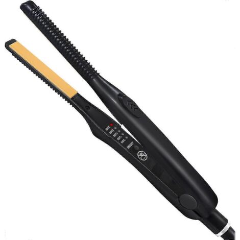 Mini-Haarglätter für kurzes Haar, schlanker Haarglätter mit Titan-Keramik-Beschichtung
