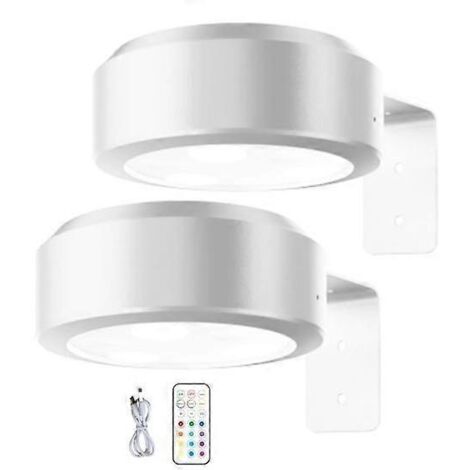 Kabellose Wandleuchte mit Fernbedienung, dimmbar, batteriebetrieben, einstellbar, 13 RGB-Farben – Perfektes Weiß
