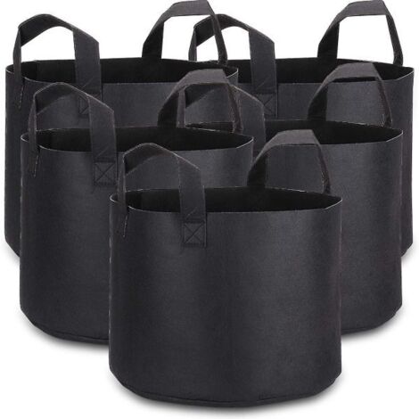 5er-Pack Pflanzsäcke (5 Gallonen) mit Pflanzenetiketten, strapazierfähiges Gewebe
