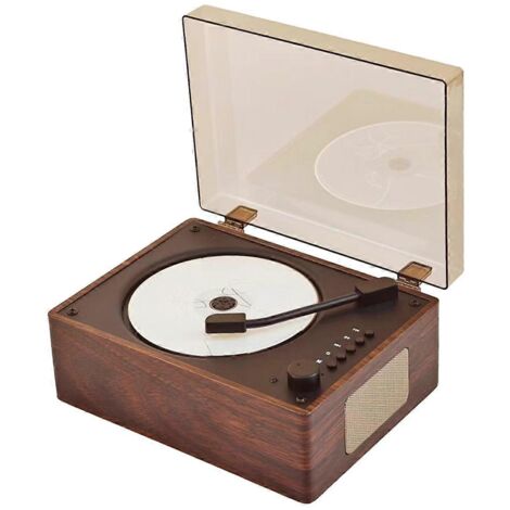 [14Y] Wiederaufladbarer Retro-CD-Player mit Unterstützung für CD, Bluetooth, USB, 3,5-mm-AUX-Anschluss, tragbarer CD-Player, Bluetooth 5.0-kompatibel