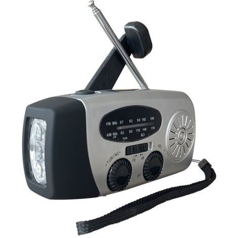 Verbessertes Notfallradio 2026 mit Handkurbel, Solarpanel, Taschenlampe und 2000mAh Powerbank SOS AM/FM-Radio tragbares NOAA-Wetterradio.