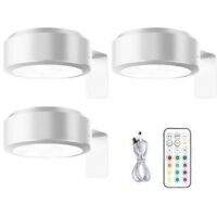 Kabellose Wandleuchte mit Fernbedienung, dimmbar, batteriebetrieben, einstellbar, 13 RGB-Farben – Perfektes Weiß