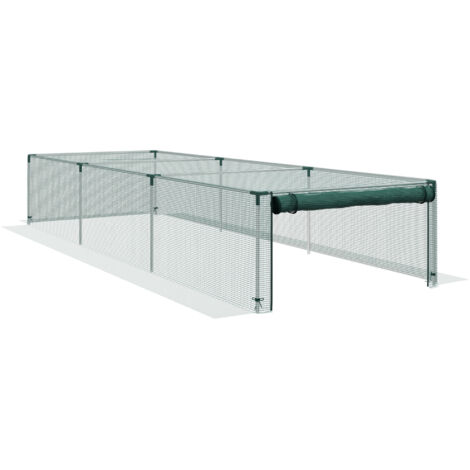 AS EASY Tente de protection pour plantes 1,25 x 3,73 m avec porte zippée, filet coupe-vent et anti-insectes pour légumes et plantes, filet de protection contre les ravageurs (1/5)