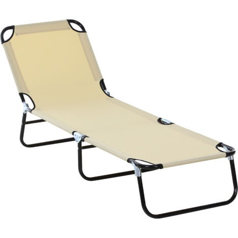 AS EASY Transat de jardin, dossier réglable, acier, bleu, 188 x 56 x 28 cm, idéal pour le jardin ou le balcon (1/5)