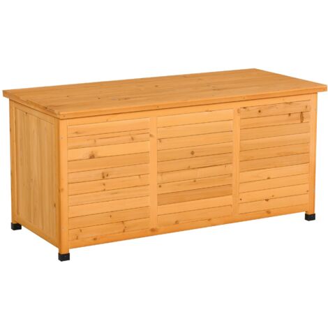 AS EASY Abri de jardin, abri à outils, armoire de rangement, résistant à l'eau, en bois de sapin, durable, grande capacité, 127 x 56 x 60 cm, jaune (1/5)