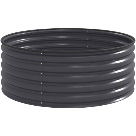 AS EASY Potager surélevé en acier, bac à plantes, châssis froid, potager empilable, jardinière à brancher, bac à fleurs 120x120x43cm, potager pour jardin, balcon, terrasse, jardinière pour fleurs et p (1/5)
