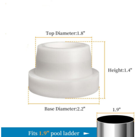 Bouchon en Caoutchouc pour Échelle de Piscine 1.9 Pouce – pour Piscine Enterrée – Protection de Liner