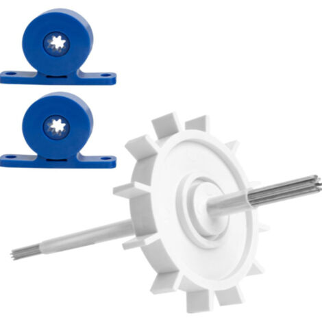 Kit de Réparation pour Nettoyeur de Piscine – 1 Arbre de Transmission + 2 Roulements de Turbine (C80, C86) – Compatible 180, 280 (1/4)