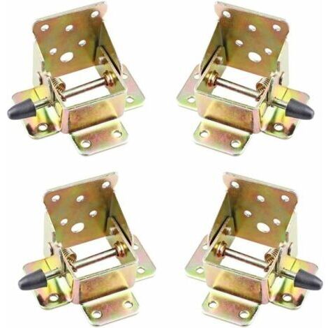 Ensemble de 4 pièces comprenant des pieds de table pliables, un cadre de support pliable, des charnières autobloquantes, des pieds de table pliables et une extension de verrouillage pliable. (1/5)