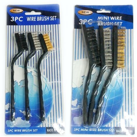 Brosse pour barbecue, petite brosse de nettoyage, brosse pour les recoins et brosse en fil de cuivre/nylon dans un seul emballage (petites et grandes tailles). (1/2)