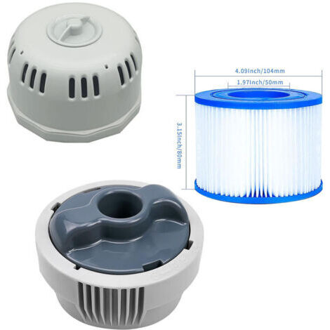 Distributeur de Chlore pour Piscine Bestway – Remplaement P05345 P03821 avec Filtre VI et Support P6653 (1/5)