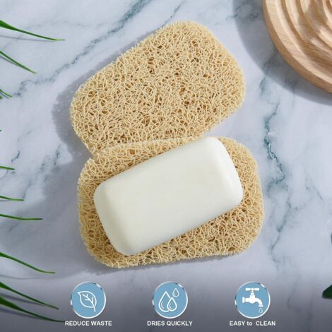 Porte-savon anti-moisissure – PVC antidérapant – Jaune et blanc – Écologique (1/4)