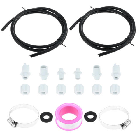 Kit de Connexion pour Chlorinateur Hayward CL200/CL220 – Inclut 2 Colliers de Selle, 2 Clapets Anti-Retour et Ruban d’Étanchéité