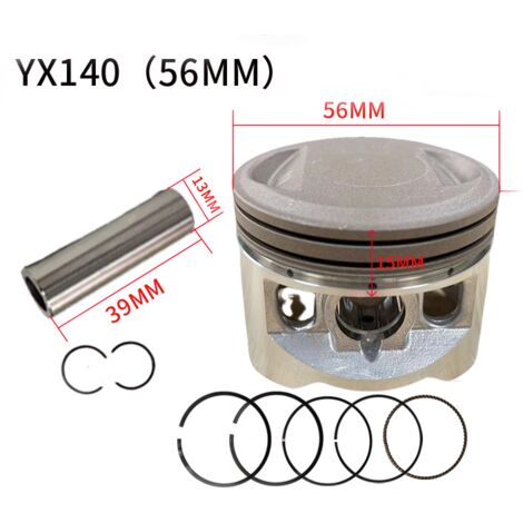 Kit Piston 56mm pour Moteur Yinxiang YX140 / YX150 - Compatible Cylindre 140cc