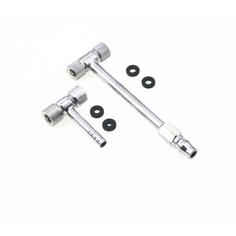 Embout de Gonflage Double T pour Pneu - Adaptateur Valve Universel pour Voiture et Moto - Pistolet de Gonflage à Tête Double (1/5)