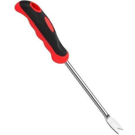 Herramienta para deshierbar con mango ergonómico de acero inoxidable, herramienta manual para deshierbar jardines, céspedes, granjas y jardinería. Ideal para regalar. 33 cm