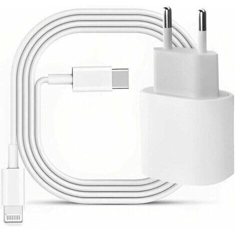 Debuns – Chargeur USB C rapide 20W avec câble 2M Lightning – Charge rapide pour iPhone 14/13/12/11/SE – Protection contre surtension et surchauffe (1/5)