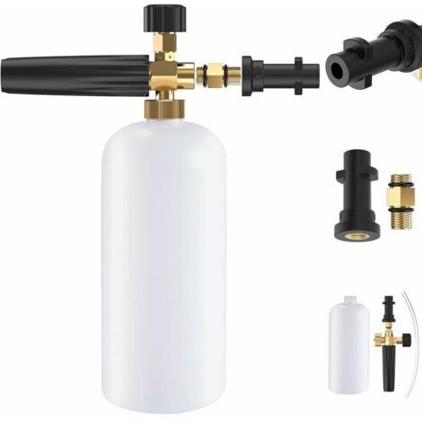 Debuns – Lance à mousse haute pression réglable 1L – Compatible Karcher K2/K3/K4/K5/K6/K7 – Buse antirouille pour mousse riche - MOTO 1 L (1/5)